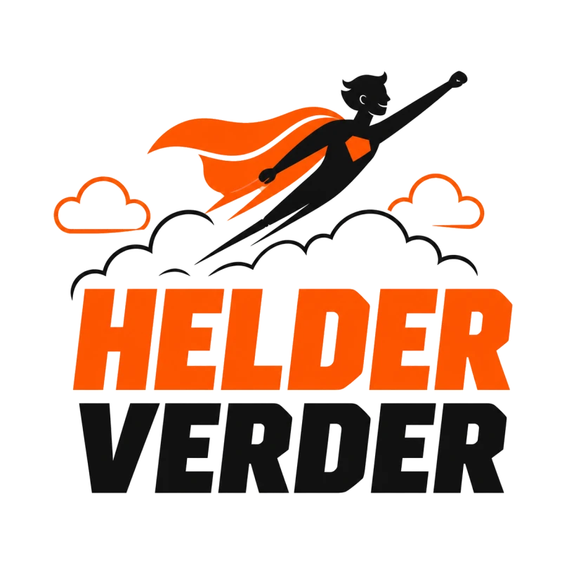 De vliegende held uit het beeldmerk van Helder Verder